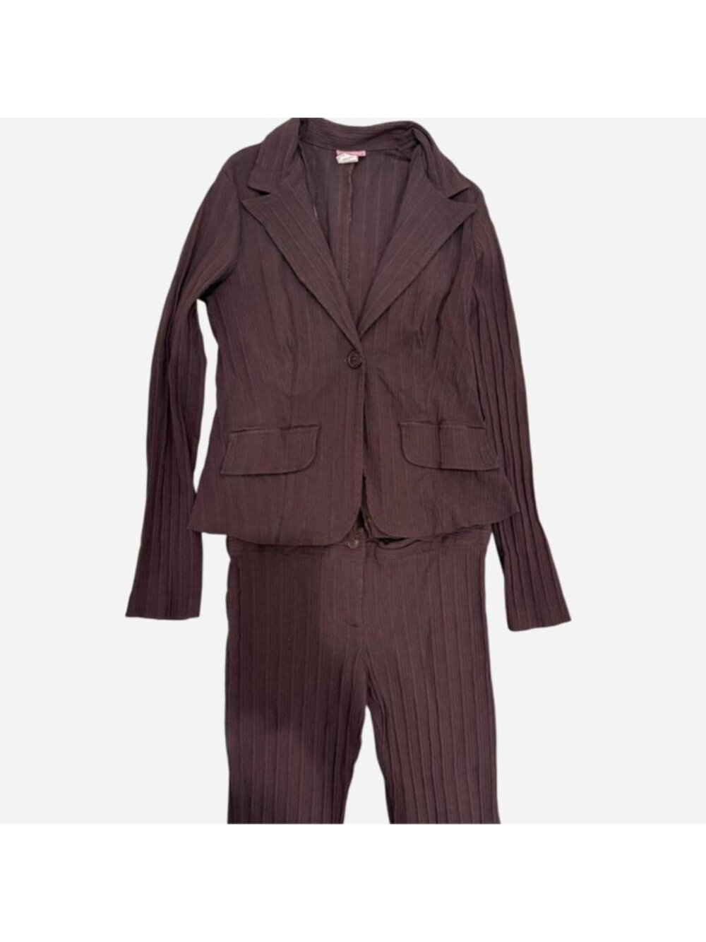 Vintage Y2K Business Casual Two Piece Brown Stripe...